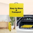 thumbnail image 6 of 4ft Portable Folding Table, Plastic Picnic Table, Maximum Weight 135KG Portable Desk with Handle for Camping Beach Party, Yellow, 6 of 7