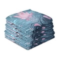 thumbnail image 4 of WOBOGO Water Brings Out The Lotus Kitchen Towel 1 Piece Large Cotton Dishcloth Premium Absorbency Set with Hanging Loop, 4 of 7