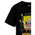 thumbnail image 4 of SpongeBob SquarePants Mens Black Short Sleeved T-Shirt, 4 of 6