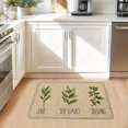 thumbnail image 6 of 1/2/3Pcs Green Leaf Grass Kitchen Rug Set, Soft Flannel Non-Slip Easy Clean Floor Mats, Ideal for Bathroom, Bedroom, Living Room, Porch & Laundry Room Home Decor, 6 of 13