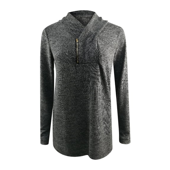 Vedolay Womens Fall Tops Sweatshirts for Women Casual Crewneck Long Sleeve Pullover Split Thin Blouses,Black XXL
