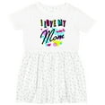thumbnail image 3 of Inktastic I Love My Mom 80s Retro Style Girls Toddler Dress, 3 of 5
