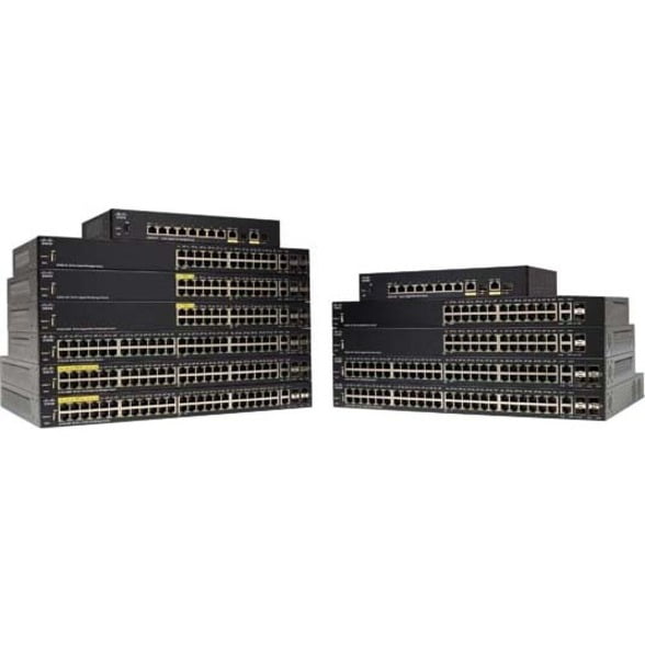 Cisco SG350X-24P 24-Port Gigabit PoE Stackable Managed Switch + 24 