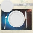 thumbnail image 3 of Ambesonne Space Place Mats Set of 4, Planet Earth Sun Rays, Standard Size, Red Blue, 3 of 6