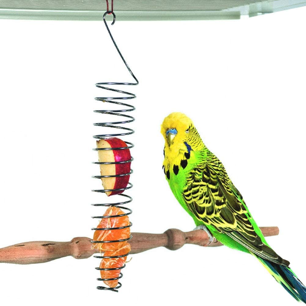 Parrot Hanging Treat Foraging Toy Feeder Acrylic Hexagonal Star Bird Food Box 