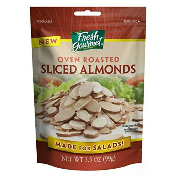 Fresh Gourmet Sliced Almonds, Oven Roasted (Pack of 20)