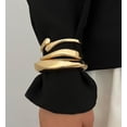 thumbnail image 2 of Chunky Gold Bangle Bracelets for Women, Dainty 14k Gold Plated Big Stackable Bangles Set, Trendy Statement Cuff Bracelet Stack Fashion Jewelry Christmas Gifts, 2 of 5
