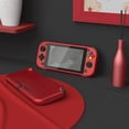 thumbnail image 3 of PlayVital Customized Protective Grip Case for Nintendo Switch Lite, Scarlet Red Hard Cover Protector for Nintendo Switch Lite - 1 x Black Border Tempered Glass Screen Protector Included…, 3 of 8