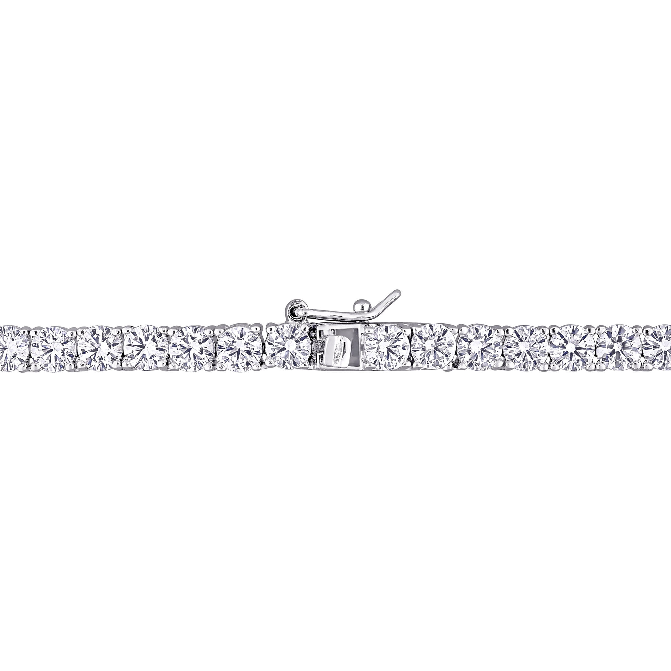 Everly Women's Created Sapphire Sterling Silver Tennis Necklace