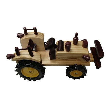Wood Toy Parts - Handcrafted Wood Toy Farm Tractor Vintage Style