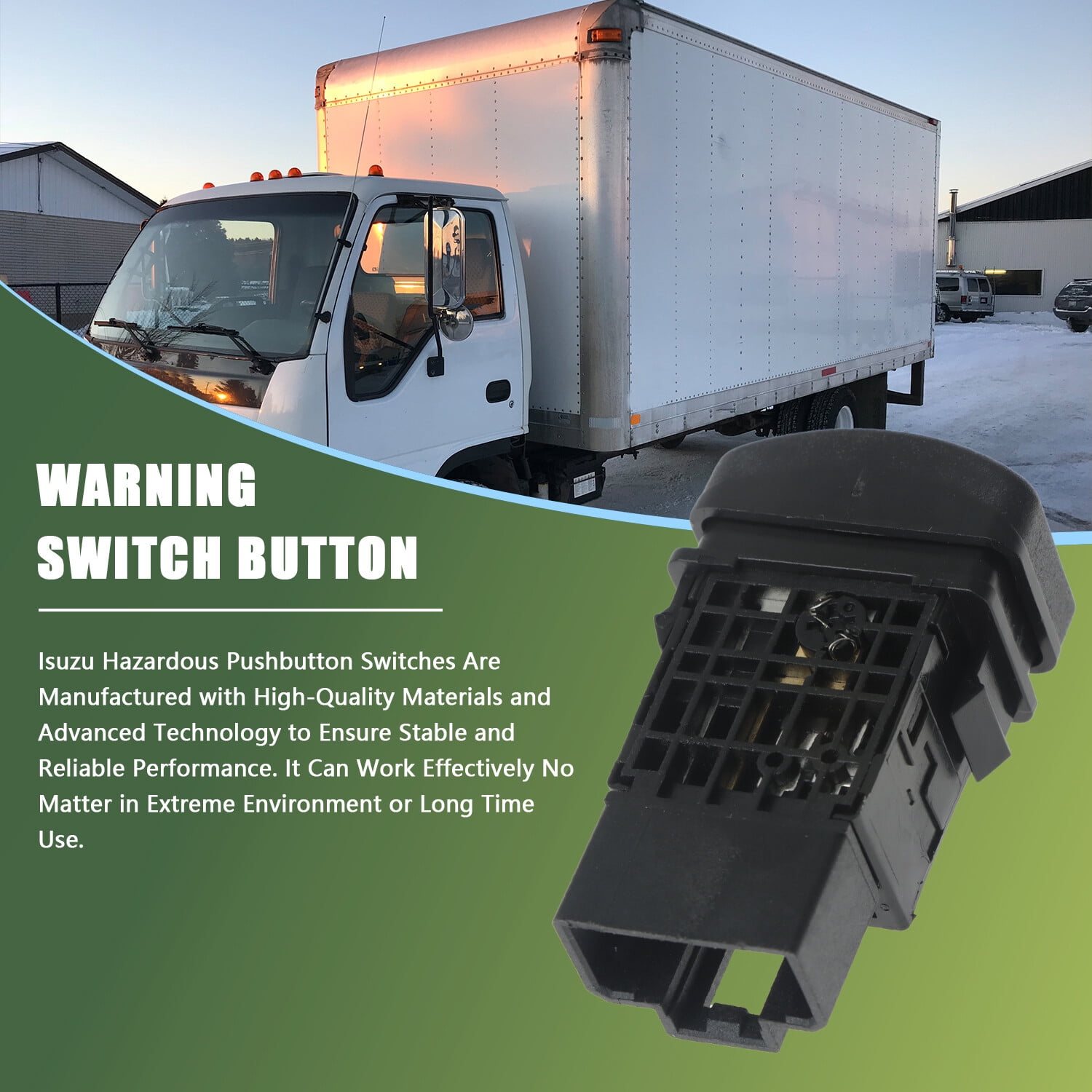 Hazard Switch Fit for 1998-2007 Isuzu NPR NPR-HD NQR NRR 4.8L 5.2L 5.7L 6.0L