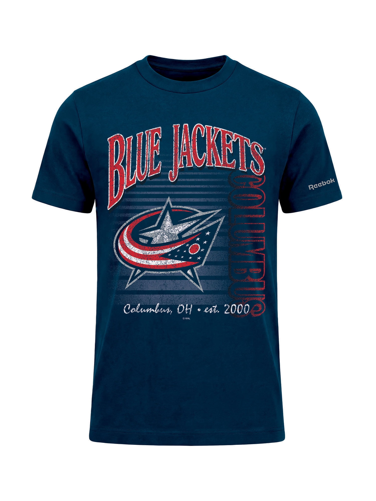 Columbus Blue Jackets Reebok Mens Crew Neck Short Sleeve T-Shirt
