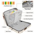thumbnail image 4 of Haosy Accordion File Organizer Zipper Binder 500 Sheet 6-Tab Expanding File Folder Multi-Pocket 1.2 Inch 3 Ring Milk Tea and Fruit, 4 of 7