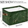 thumbnail image 3 of Foldable Storage Bins Golden Line Liquid Marble Fabric Storage Baskets Collapsible Decorative Baskets Closet Organizer Bins with PU Handles for Shelves Home Closet Living Room-1Pack Decor Gifts, 3 of 7
