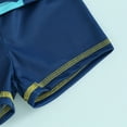 thumbnail image 6 of Bagilaanoe Toddler Baby Boy Long Sleeve Zipper Rashguard Swimwear Set, 3-pcs, Blue, 6 of 7