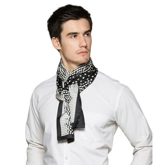 Men's 100 Silk Scarf Double Layers Fashion Neckerchief Formal Casual -  Walmart.com