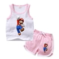 thumbnail image 5 of Ropa de verano para bebés, traje para niños y niñas, camiseta de dibujos animados de Super Mario, pantalones cortos, 2 unids/set, ropa informal para niños, conjuntos de la Patrulla Canina, 5 of 5