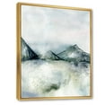thumbnail image 4 of Dark Blue Mountain Landscape Winter Minimalistic 16 in x 32 in Framed Painting Canvas Art Print, by Designart, 4 of 5