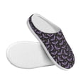 thumbnail image 3 of Lsque Bat Purple Pattern Womens Comfort Cotton on Scuff With Memory Foam and Anti-skid Sole Slipper-35/36, 3 of 7