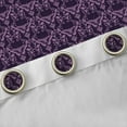 thumbnail image 4 of Feelyou Purple Hipple Damask Black Out Curtains, Butterfly Curtains Pack of 2 (42x63 Each), 4 of 6