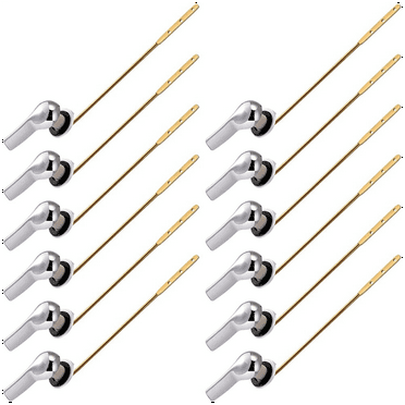 12 PCS Toilet Handle Lever Flush Replacement, Brass Universal Flush Lever Handle for Most Front Mount Toilets
