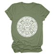 thumbnail image 4 of vigerkar T-Shirts for Women Vintage Print Graphic Tee Beach Graphic Tees Tops (Light Green, XL), 4 of 5