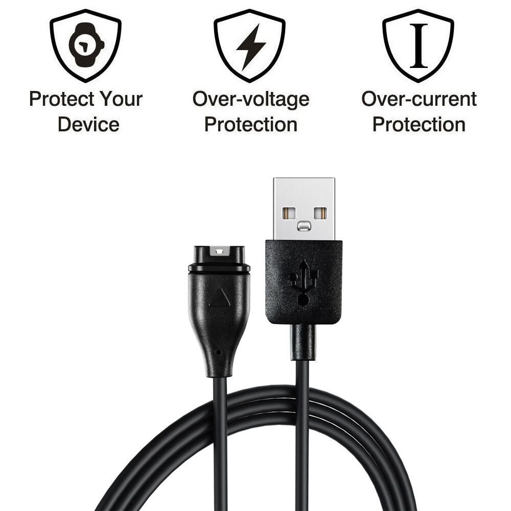 USB Charging Data Sync Cable Fast Charger Cord For Garmin Fenix5 5S 5X Black 
