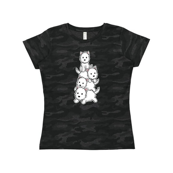 Inktastic kawaii westie stack Women's T-Shirt