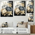 thumbnail image 4 of Designart White, Gold And Black Rose Bouquet II Canvas Wall Art, 4 of 5