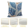 thumbnail image 4 of Qinduosi Leaf Throw Pillow Covers , Decorative Couch Pillow Covers with Leaf Design. Soft Breathable Pillow Cover Decor for Modern Living Room Bedroom-Blue White, 4 of 5