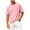 Pink, variant on Men's Crew Neck Short Sleeve T-Shirt, Loose Fit Basic Tee with Ripped Destroyed Hem Detail Casual Tops for Daily Hip Hop Streetwear