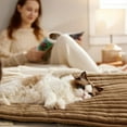 thumbnail image 6 of Self Heating Thermal Pet Mat, No Electricity, Self-Warming Cat Mat, Heating Cat Bed for Indoor Cats & Dogs, Thermal Warm Cats Pad, Reflects Natural Body Heat, No Electricity Needed (Gray, 30x20in), 6 of 8