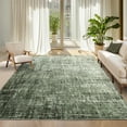 thumbnail image 2 of Hasoo Modern Abstract Area Rug for Living Room Washable 5' x 7' Non Shedding Neutral Indoor Decor Carpet, Gray Green, 2 of 6