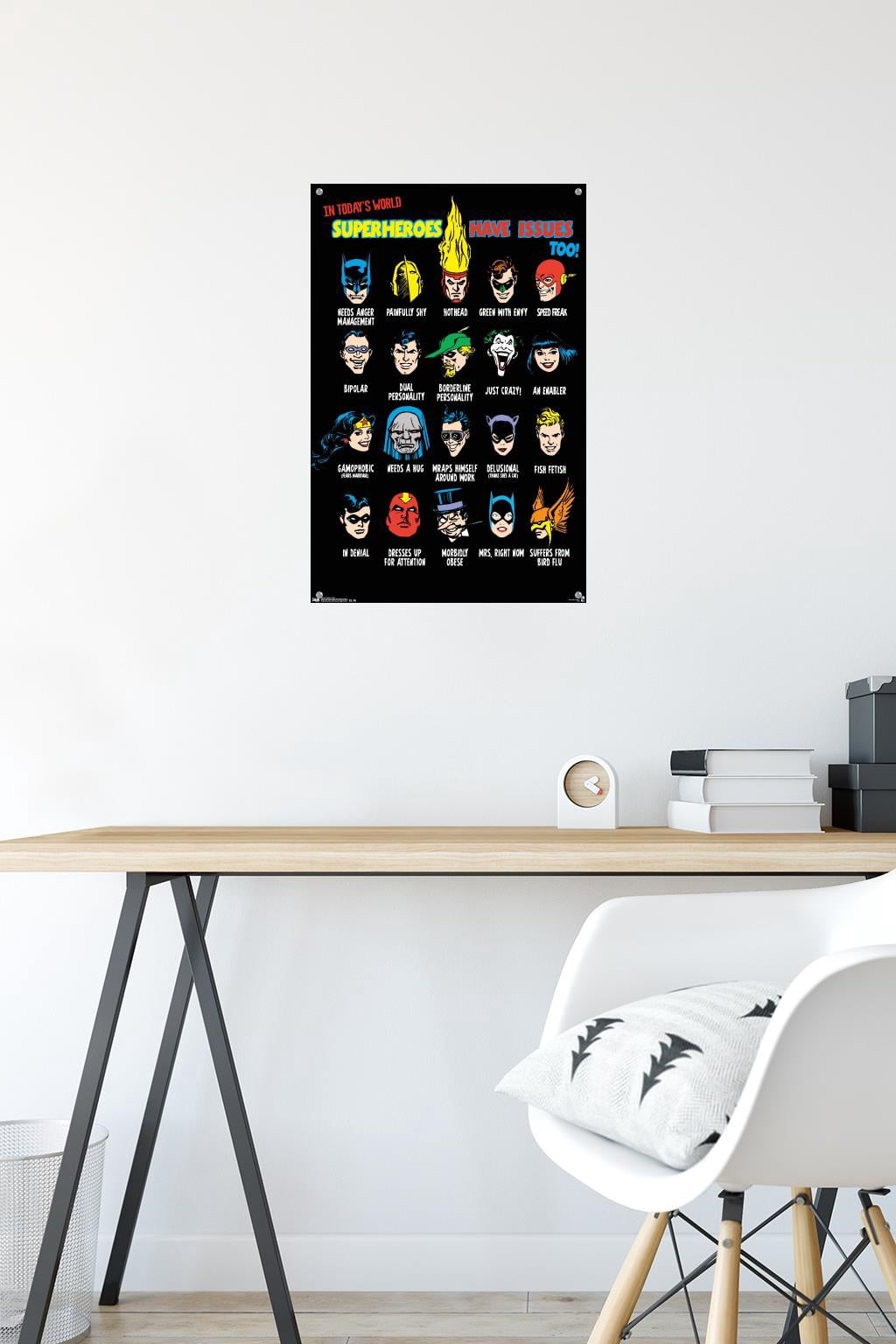 DC Comics - Justice League - Issues Wall Poster with Push Pins, 14.725" x 22.375"
