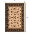 thumbnail image 2 of 7â€™ x 9â€™ Cream and Black Decorative Area Rug, 2 of 9