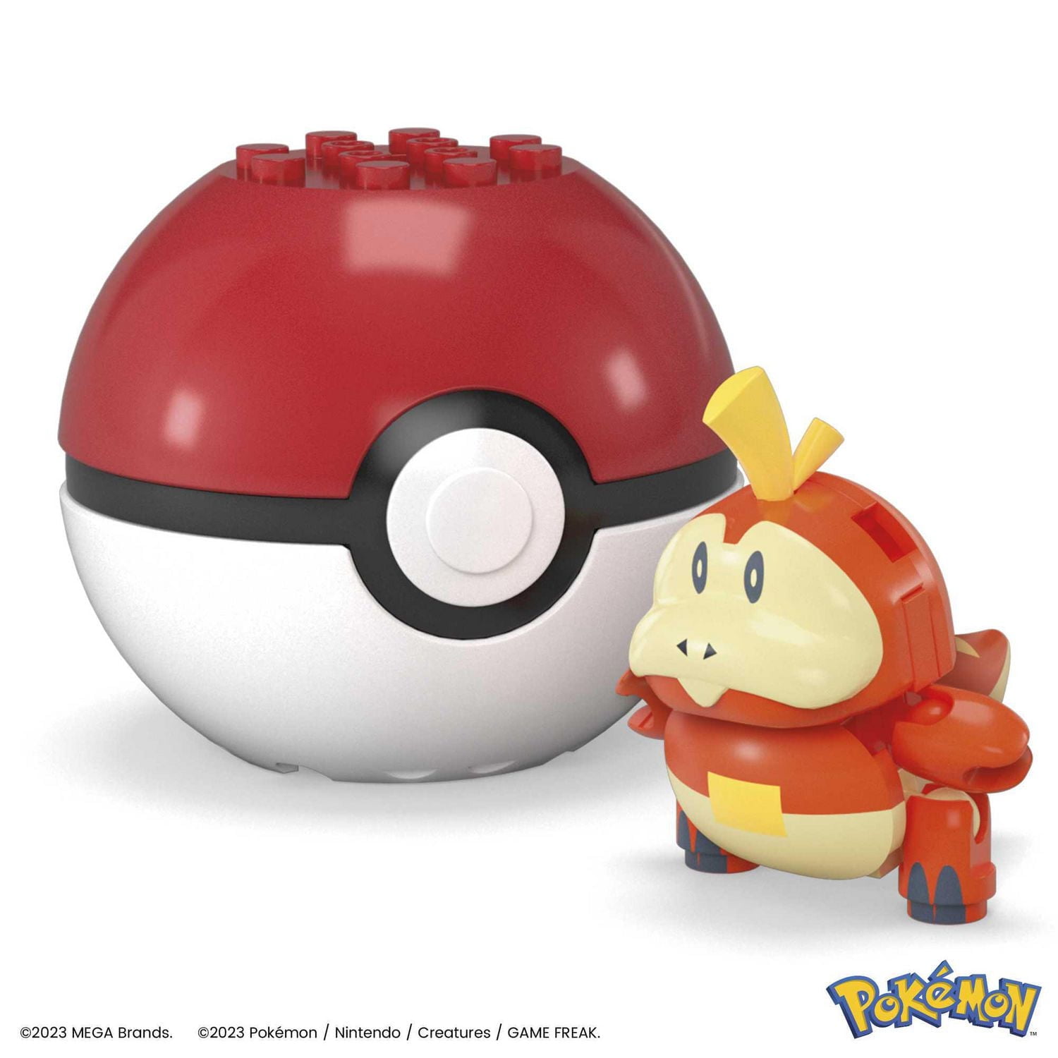 MEGA – Pokémon – Figurine articulée – Chochodile, Pokéball (19 pièces)