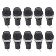 thumbnail image 2 of Black Fuse Holder, Fuse Tube Protector, 10A 250V  Auto Stereo Glass Tube Fuse Panel Install The Chassis 10pcs, 2 of 8