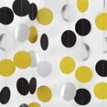 thumbnail image 6 of Cheerland Gold Back Circle Dots Garland streamers Party Decorations Hanging Backdrop Decoration, 6 of 8
