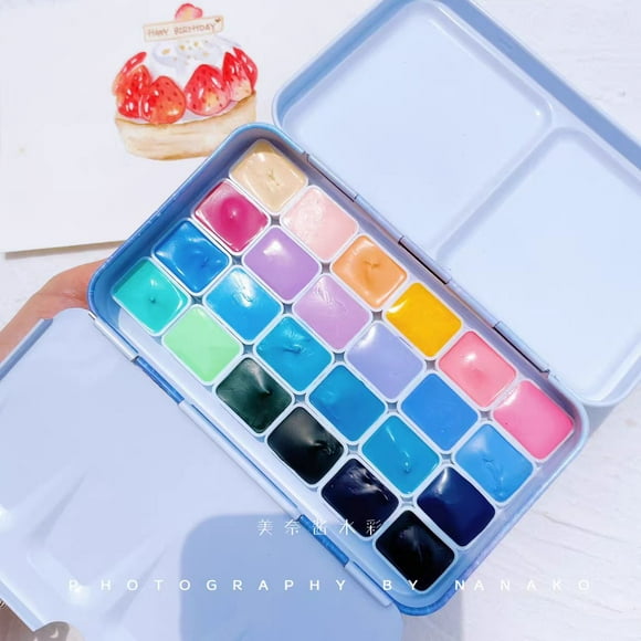 Rubens Watercolor Paint 24 Colors 1ml Tin Box Artist Student Beginner Painting Watercolor Supplies