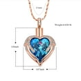 thumbnail image 2 of Crystal Heart in the Angel Wing Cremation Jewelry for Ashes Urn Necklace Lockets for Human Ashes Pet Ashes, 2 of 5