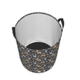 thumbnail image 3 of Balery Bulldog Print Round Laundry Basket with Handles Waterproof Freestanding Laundry Hamper for Clothes Toys in the Dorm and Family-, 3 of 8