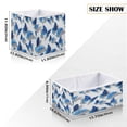 thumbnail image 2 of Foldable Fabric Storage Bin Home Cubes Clothing Organizer Bins Large Collapsible Box Basket for Home Organizer Blue and White Butterfly, 2 of 7