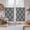 Black, variant on Sage Green White Geometric Kitchen Curtain for Berdoom Living Room Cafe 72 Inch Length, Modern Abstract Art Tiers Curtains Light Filtering Drapes Rod Pocket Window Treatment 2 Panels 52"Wx72"L