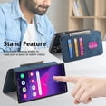 thumbnail image 6 of Wallet Case for Samsung Galaxy S25 Ultra Cash Credit Pocket Card Slots Holder Folio Flip Shockproof Anti-fall Full Coverage Detachable Magnetic Cover [Compatible with Magsafe] Kickstand,Blue, 6 of 9