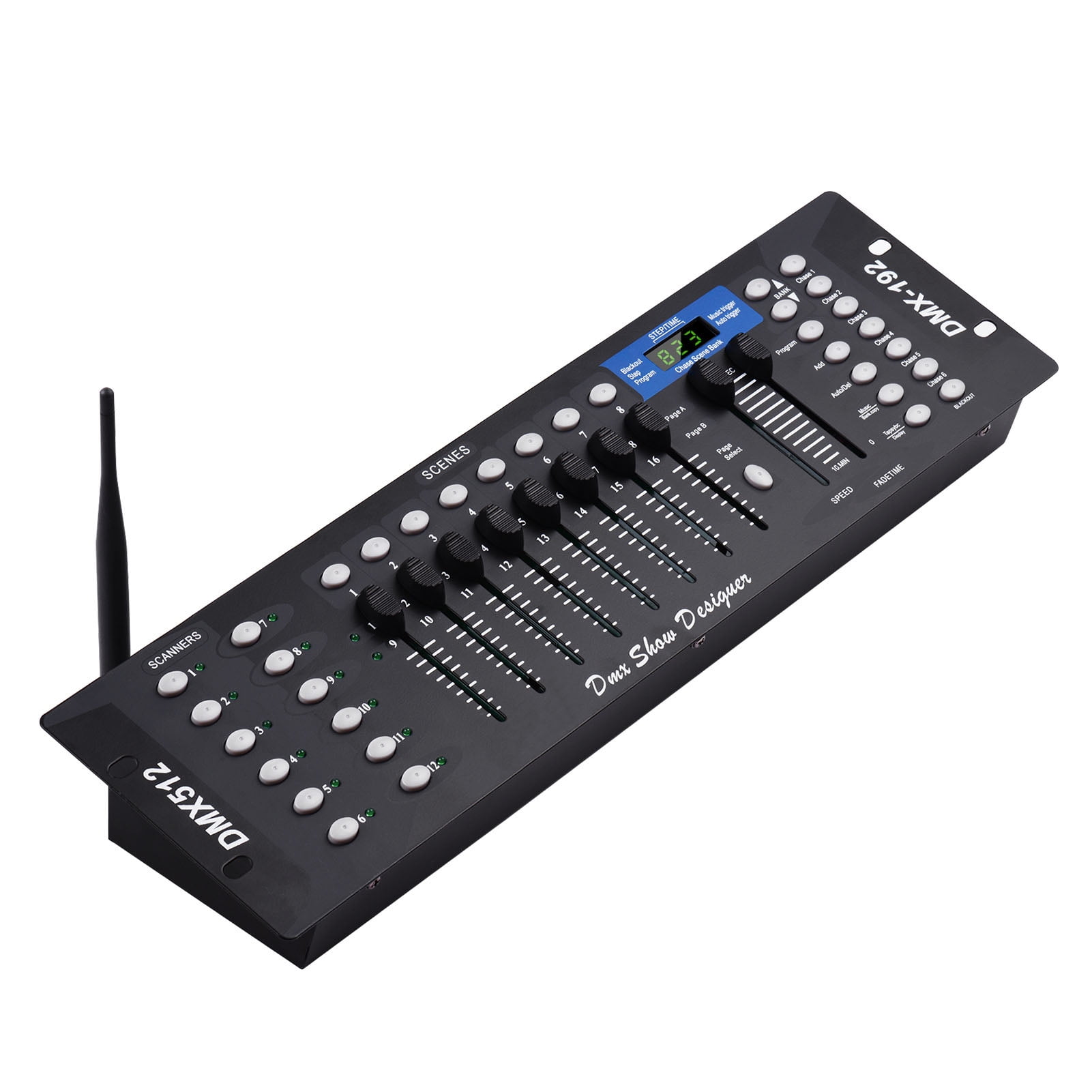 klarhed sindsyg Imidlertid Wireless DMX512 Light Controller Console Panel 2.4G ISM 192CH Programming  Function Sound Activated with LED Screen Antenna for Stage DJ Pubs Bar  Party Disco Wedding Par Light - Walmart.com