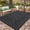 Black and gray, variant on 8*10ft Black and Gray Outdoor Rug,Waterproof Reversible Plastic Straw Patio Rug, 326GSM PP Woven Modern European Curly Grass Area Rug, Foldable Camping Mat for RV Deck Backyard Porch