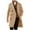 Z2-Khaki, variant on Leesechin Men Long Trench Coats Mens Peacoat Casual Button Solid Long Sleeve Pockets Turn Down Collar Outerwear Coat