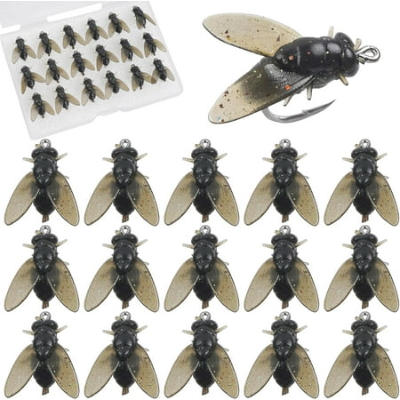 Bionic Fly Fishing Bait 18pcs Flies Fishing Lures Kit Trout Jigs Swimbaits Dry Flies Fly Fishing Lures 15mm