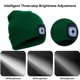 thumbnail image 2 of Gorro de montañismo con luz LED, 2 uds., gorro de punto con iluminación para correr, ciclismo y escalada, 2 of 5