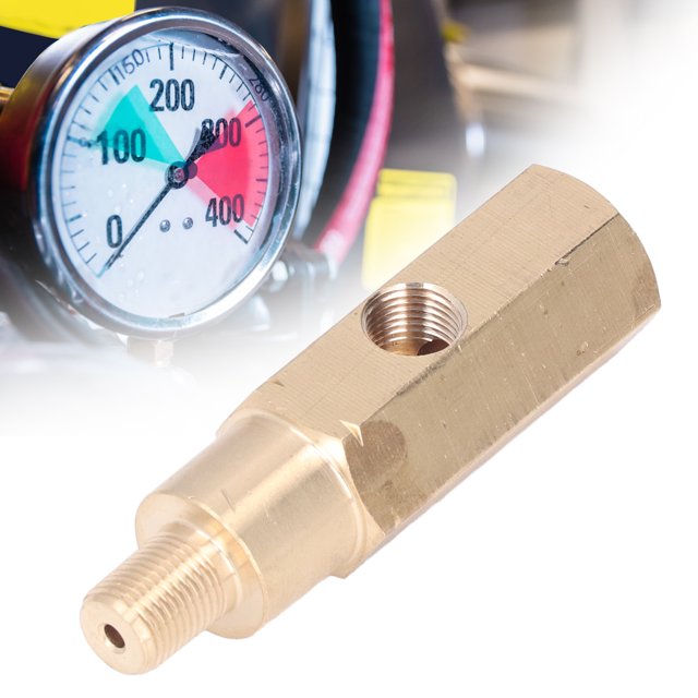 Oil Pressure Gauge Adapter, 1/8in Easy Installation Excellent Performnace Brass T Piece Sensor Sender Durable Metal for Car Modification
